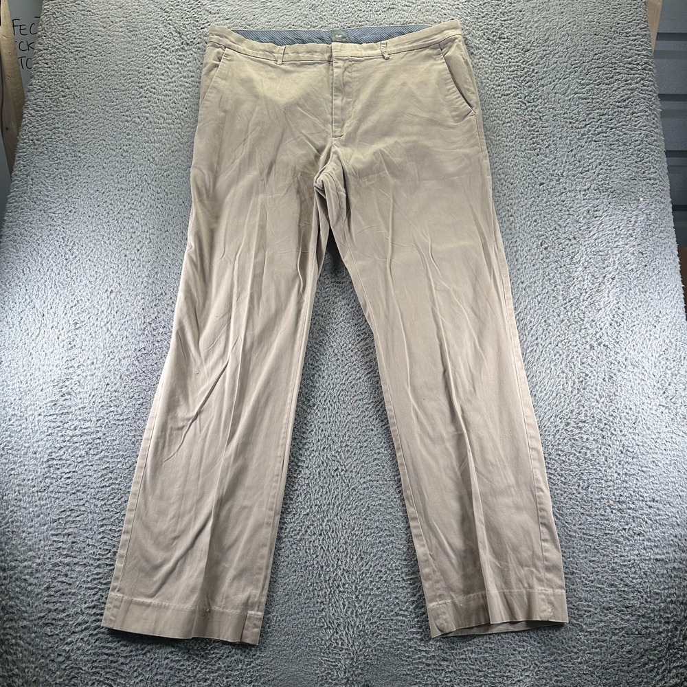 Gap Pant Mens 40x33 Beige Cotton Chino Straight Business Office Career‎ Stretch